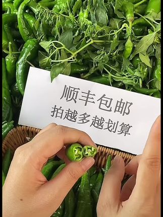 【微辣】湖南樟树镇新鲜辣椒现采薄皮香辣青辣椒农家自种坏单包赔#好物推荐 #辣椒