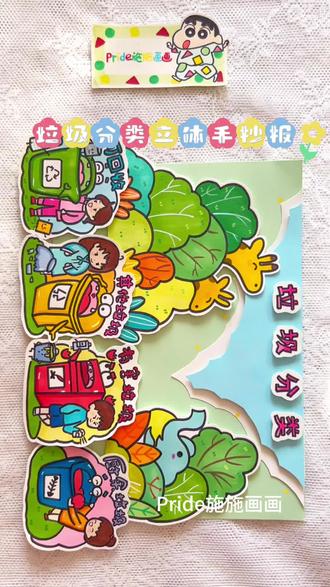 原创|垃圾分类立体手抄报 #垃圾分类手抄报 #垃圾分类手抄报模板 #环保手抄报 #立体手抄报 #幼儿园环创