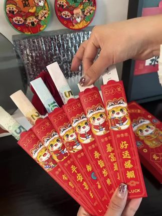 【一盒12签】2025蛇年网红抽签幸运签袋新款个性创意过年红包