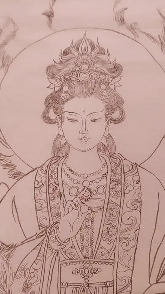 九尾狐仙娘娘白线构图已大功告成#纯手绘 #画渣日常