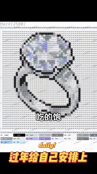 赶紧来给自己搞个过年大礼包#不愧是我 #拼豆#拼豆图纸 #手工diy #寒假充电计划