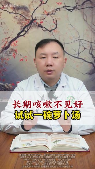 长期咳嗽不见好,试试一碗萝卜汤 #咳嗽 #涨知识 #大数据推荐给有需要的人 #抖出健康知识宝藏