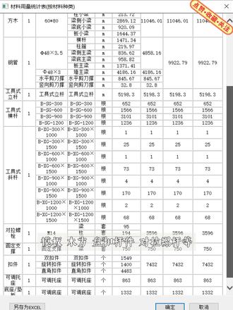 快速统计一层楼需要多少模板支架材料用量 #模板支撑 #盘扣架 #模板计算软件 #脚手架 #木工