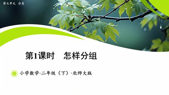 北师大版数学二年级下册第七单元第1课时 怎样分组PPT