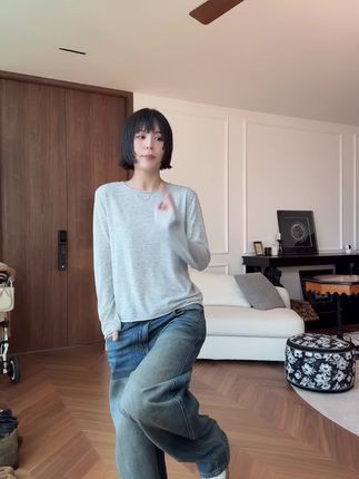 有多少人今天跟我直播就是为了蹲这条牛仔裤的?#牛仔裤穿搭 #显瘦搭配 #穿搭小心机 #今天穿什么 #梨形身材穿搭