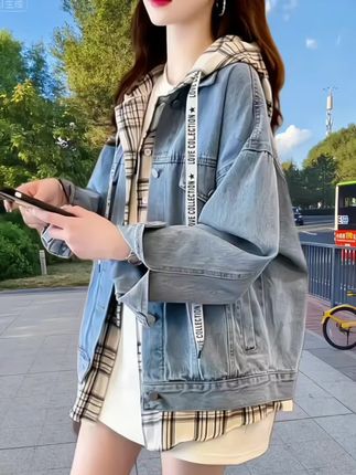 牛仔外套#牛仔穿搭 #小个子穿搭 #女装穿搭 #外套穿搭 #春秋新款