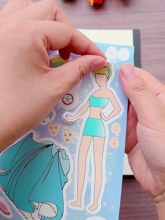 好漂亮的童话公主换装贴纸#创意diy #DIY贴纸 #贴纸#贴画#换装贴纸