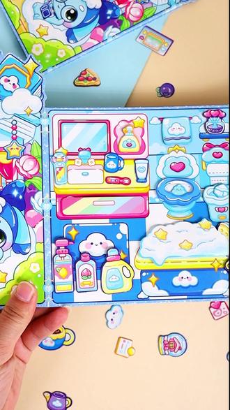 正正萌可的家磁力安静书教程,手残党也能轻松get #奇妙萌可 #磁力 #乐美公主 #换装 #女孩玩具