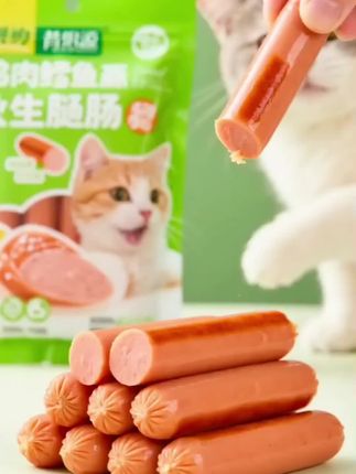 没有哪只猫猫狗狗能拒绝的鳕鱼肠, 高肉含量没有添加剂!#宠物火腿肠 #宠物鳕鱼肠 #新手养宠