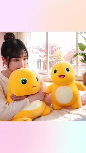 奶龙抱枕 萌翻天的奶龙抱枕来啦! #奶龙 #恐龙公仔 #毛绒 #生日礼物 #可爱