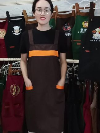 【围裙定制logo印字水果店餐饮专用火锅店服务员超市女工作服】#围裙 #工装围裙 #家用围裙 #厨房好物