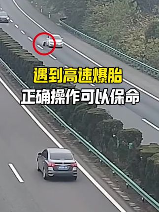 高速上突然爆胎,正确操作可以保命#汽车知识 #每天一个用车知识