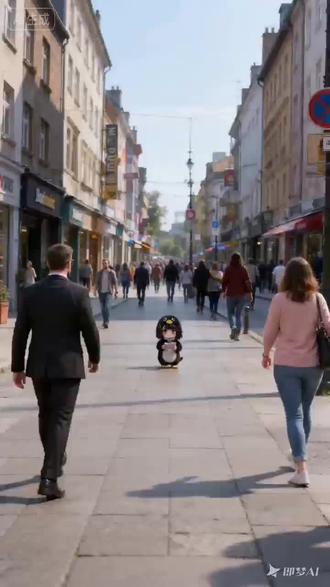 发传单!不拿不许走!#咕咕嘎嘎 #小企鹅