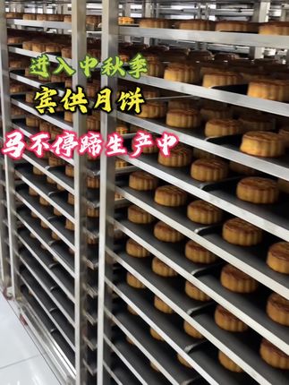 宾供月饼🥮马不停蹄生产销售中#宾供月饼 #生产线