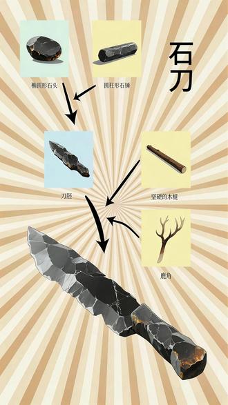 打制石刀:复活科学,从敲碎这颗石头开始!
石化后第3700年,我敲下了重启科学的第一锤。
没有刀,文明无从谈起。
从几十块石头中选出燧石核,用间接打击法沿着解理面敲击。当第一片锋利石片应声剥离时,我复现了人类工具史的起点。这不止是打石头。是人类会使用工具的第一课,是“人力改造物质”的原点。
握紧这块石刀,下一步是制作绳子。
从燧石到火箭,我将用双手重走科学进化之路。
怀曼,我来了!
#石纪元 #打制石器 #手搓 #原始技术 #石刀