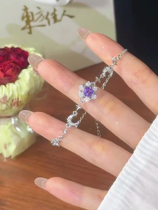 被这紫水晶手链美到了!✨ 低调中透着奢华,仙女必备~ #时尚饰品 #强烈推荐