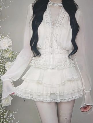 【精选优品】新款时尚蕾丝显瘦纯欲风套装25432+25432-1