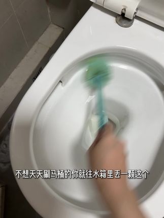 不想刷马桶的 你就丢一颗这个#网易严选 #大大颗蓝泡泡 #马桶清洁