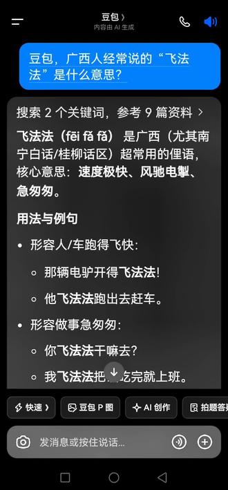 飞法法到底是啥意思?#方言的魅力 #人类对豆包的开发不足百分之一 #豆包聊天 #豆包app