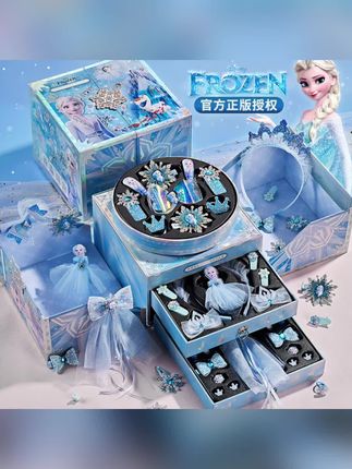 让娃化身冰雪公主,在正版艾莎饰品礼盒里开启梦幻装扮 #冰雪奇缘 #艾莎 #儿童饰品 #迪士尼正版 #女孩礼物