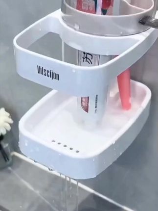 #创作灵感 这个多功能牙刷架漱口杯置物架放卫生间简直太实用了,好看又不贵,快来备上一个吧!#居家好物 #美观实用 #牙刷置物架 #置物架