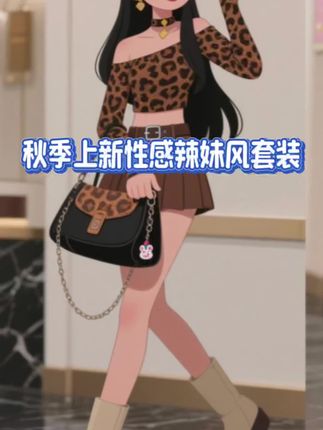 【套装】秋季上新性感辣妹风豹纹斜肩长袖上衣+半身裙洋气套装女#时尚穿搭 #豹纹套装 #秋冬新款 #洋气减龄 #穿搭