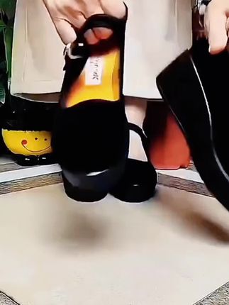"松糕底增高老北京布鞋酒店黑工作鞋软底防滑妈妈老北京布鞋女鞋老北京布鞋#北京布鞋 @抖音电商