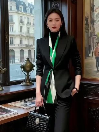 “高定质感藏都藏不住!” 这件修身黑西装套装太懂职场女性!细节控必入的工整走线与哑光金属扣,搭配垂坠九分裤露出脚踝,小个子搭高跟鞋秒变长腿精。春秋单穿利落,叠穿也不臃肿,一整套穿成行走的精英范本。#职场女神战袍黑西装#收腰西装显瘦天花板#春秋通勤西装套装首选 #高质感黑西装穿搭指南#十一穿搭推荐