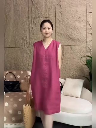 无袖连衣裙#谁穿谁漂亮