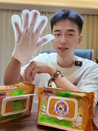 一包猫洗50次澡120片量贩装宠物免洗手套#宠物免洗手套 #新手养猫 #铲屎官好物推荐 #铲屎官 #养猫人