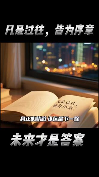 不必困于过往,凡是过往,皆为序章 人生下半场,才是重头戏,那些狼狈与遗憾,都是未来惊喜的铺垫,点个在看,与过去和解,向未来出发。 #感悟 #夜读 #认知觉醒#思考人生#思维