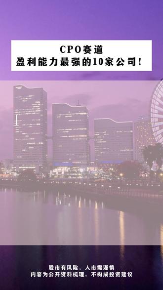 CPO赛道,盈利能力最强的10家公司!