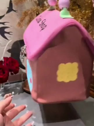 这个小房子造型的收纳包也太可爱了吧!🏠✨化妆品、杂物都能装,少女心爆棚!#好物推荐 #收纳整理