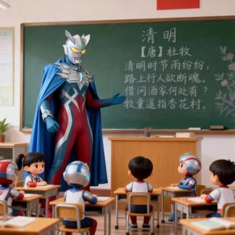 【清明】古诗 奥特曼版幼儿早教朗读 #清明时节雨纷纷 , #路上行人欲断魂 。 借问酒家何处有? 牧童遥指杏花村。 解析/跟读/朗诵/动画/诗配画,唐代诗人杜牧的《清明》儿童儿歌版。#唐诗三百首幼儿早教 #清明古诗 #幼儿园必背古诗 赛罗老师