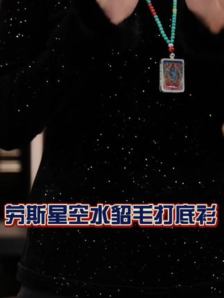 劳斯星空水貂绒打底衫百搭显瘦洋气时髦减龄修身内搭上衣2025秋冬新款穿搭小妍女装#穿搭 #打底衫 #高级穿搭 #上热搜 #秋冬穿搭