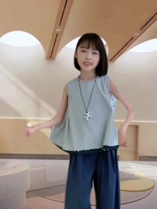 #夏日穿搭#娃娃衫裙裤两件套#女童中大童#洋气两件套#女童穿搭