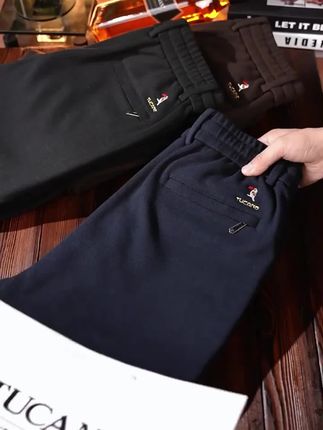 TUCANO/啄木鳥秋季新款男士休闲裤宽松直筒运动男裤弹力松紧腰裤