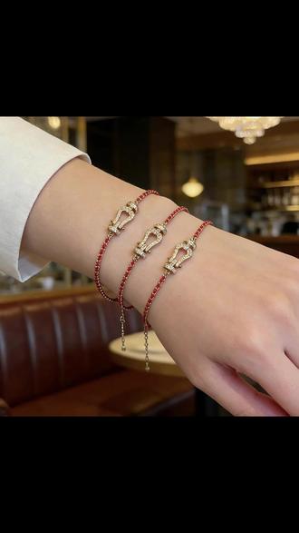 2026新年首发马蹄扣红绳手工编织手链女款镀k金 #红绳 #手链 #爆款热卖中 #时尚饰品 #马蹄扣红绳