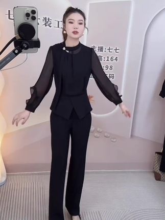 【两件套】职业套装女士2025新款春秋轻奢高级感洋气两件套裤D3347#谁穿谁好看 #通勤搭配 #洋气减龄 #显瘦穿搭 #套装两件套