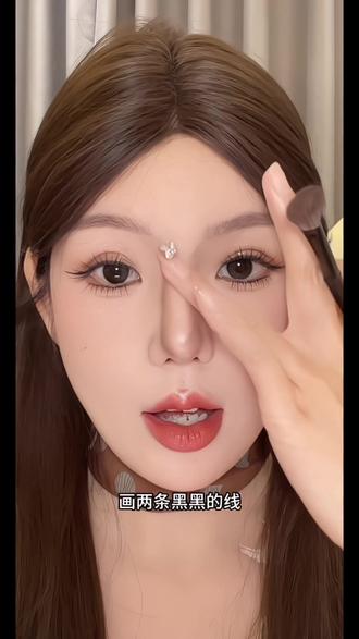 新手来学习正确的修容画法#修容教程 #鼻影画法 #双色修容粉