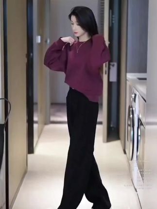 秋装搭配减龄时尚秋季新款女装套装卫衣宽松休闲时髦洋气两件套