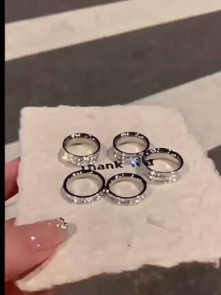 💍欧美单双排满钻戒指,情侣必备✨