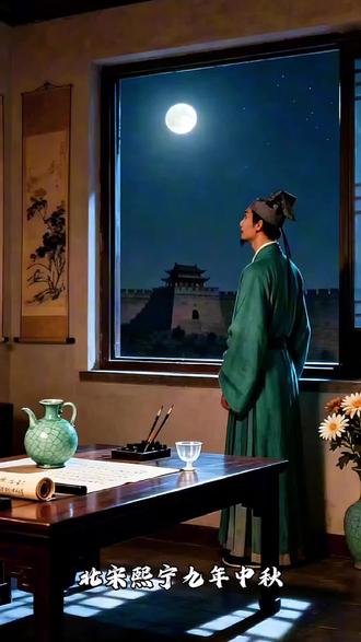 #创作灵感 #国风古韵 #苏轼《水调歌头·明月几时有》