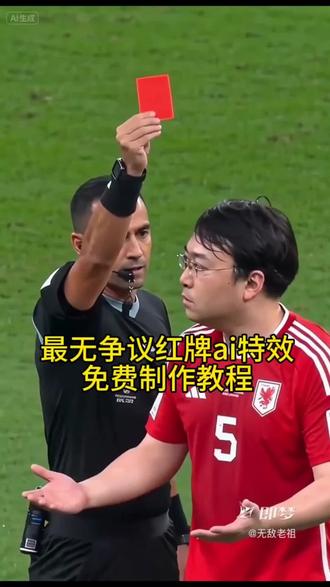 最无争议的红牌ai特效制作教程、最无争议的红牌ai特效、足球红牌搞笑名场面、红牌罚下ai特效生成、足球ai恶搞视频、裁判出示红牌ai制作、最无争议的红牌原视频、足球红牌事件全过程、红牌误判名场面、AI生成足球红牌特效、红牌罚下ai指令教程 #即梦AI #AI分身戏精大赛 #我的AI分身杀疯了