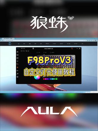 狼蛛 F98Pro v3 自定义灯光保姆级教程,看完直接上手 #狼蛛F98prov3 #98配列键盘