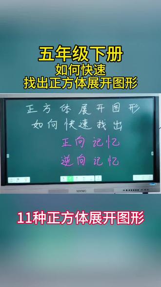 五年级下册数学重难点,必考题型,如何找出正方体展开图形,正方体展开图形一共有11种,你记住了几种呢?利用口诀,轻松拿捏🤏🏻#每天跟我涨知识 #五年级数学 #正方体展开图 #小学数学