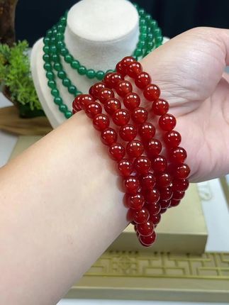 108颗红玛瑙绕多圈!手腕一戴直接美到热搜✨日常/约会/通勤都炸场!#红玛瑙 #手串 #多圈手串 #手链 #108