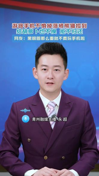 游客手机不慎掉落被熊猫捡到,给胡萝卜也不换 拒不归还。网友:黑眼圈那么重就不要玩手机啦~ #热点 #熊猫 #手机 #dou上热门