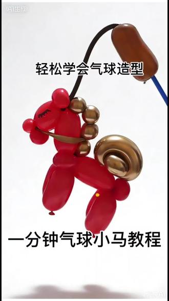 一分钟小马气球教程
三条气球的气球小马
这么简单赶快动手学起来吧
#每天学习一点点 #自制玩具 #更我一起做起来 #手工教程 #气球小马教程