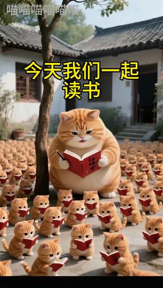 胖橘和999个孩儿一起读书#橘猫 #爱国 #祖国统一势不可挡 #团结